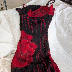 Arden B - MADE IN FRANCE - draped neckline dress, absolutely stunning, Small